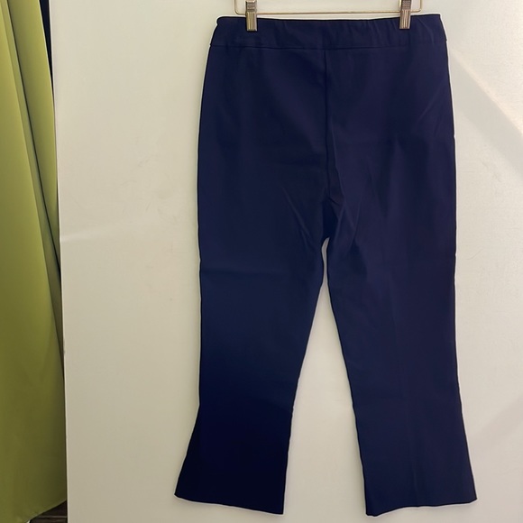 Elie. Tahari Women’s Flare Pants | Navy Blue | Medium - Picture 2 of 7